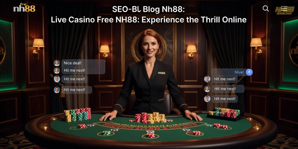 Khái niệm live casino free nh88 được minh họa qua giao diện chơi trực tiếp