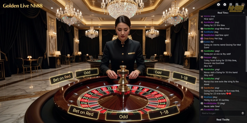 Giao diện live casino free nh88 trên nền tảng Golden Live