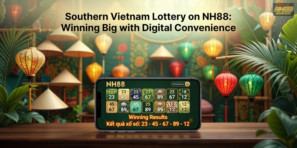Hình ảnh minh họa giao diện xổ số miền Nam trên nền tảng NH88 chuyên nghiệp và hiện đại