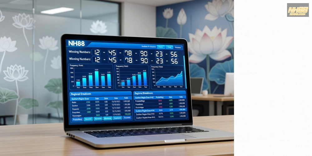 Hình ảnh bảng kết quả xổ số miền Nam cập nhật realtime trên NH88 dễ theo dõi