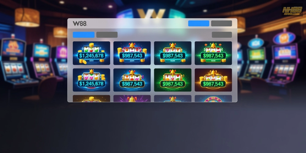 Top nền tảng slot jackpot uy tín như W88 với giao diện hiện đại và jackpot lớn